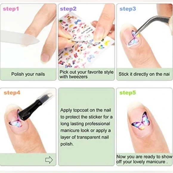 $1 NAIL STICKER SHEET. NEW. $1 WITH ANY $10 ORDER OR MORE - Picture 5 of 16